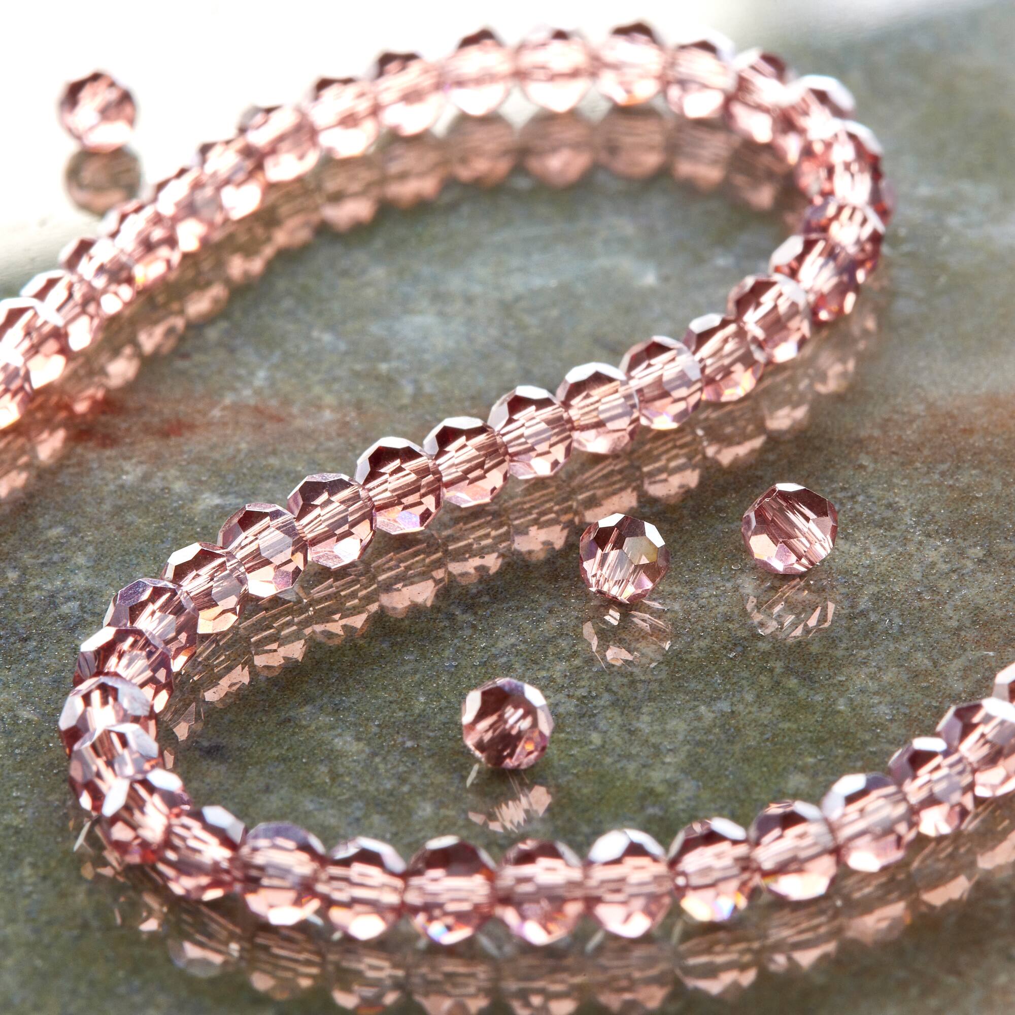 Amethyst Faceted Glass Round Beads, 3mm by Bead Landing™